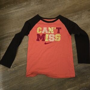 Kids Nike Sleeve Shirt - Black and Pink